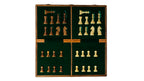 3.75” GERMAN KNIGHT STAUNTON CHESS PIECES WITH 20” FOLDING STORAGE CHESSBOARD & BAG