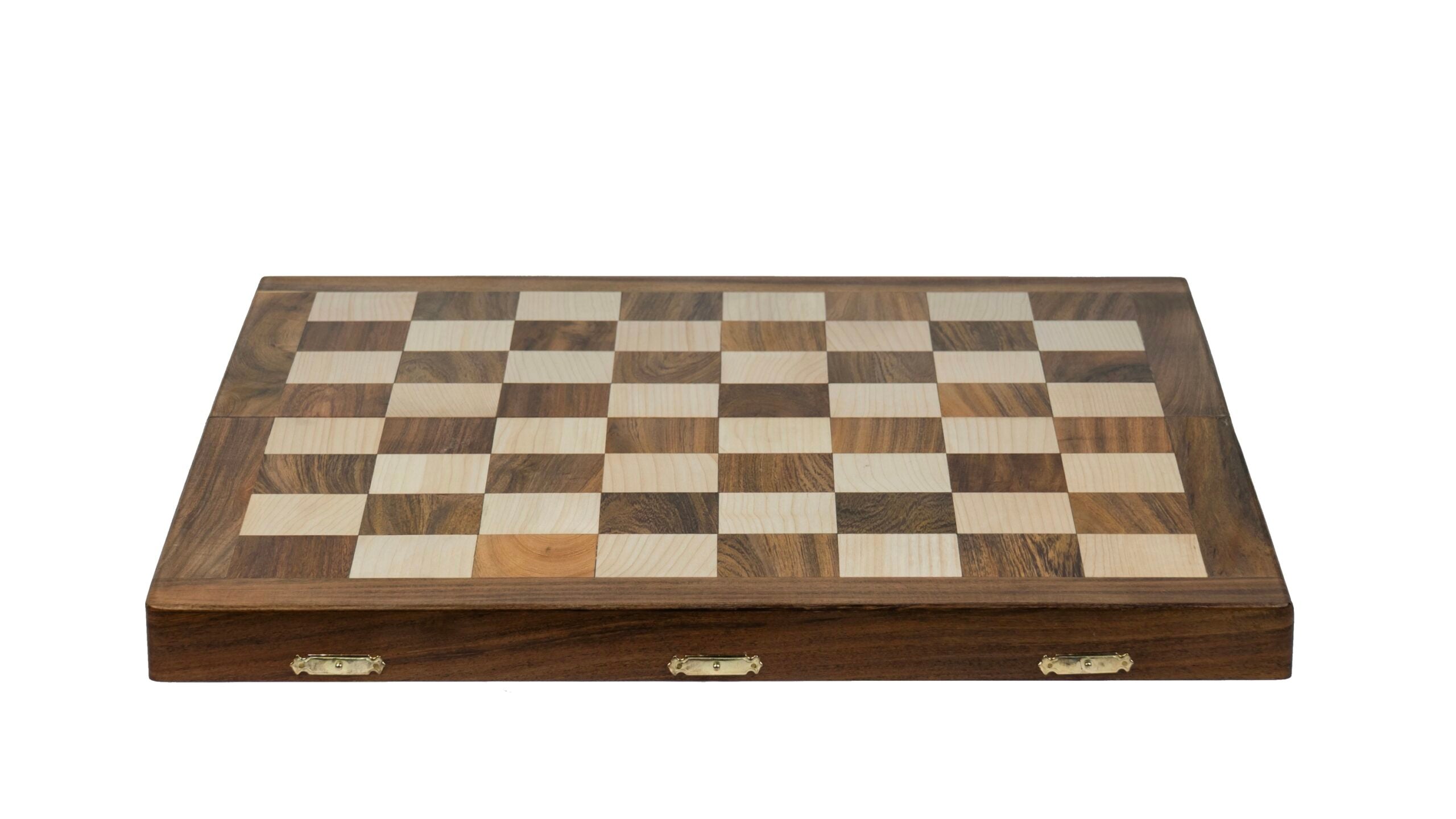 3.75” GERMAN KNIGHT STAUNTON CHESS PIECES WITH 20” FOLDING STORAGE CHESSBOARD & BAG
