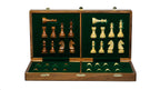3.75” GERMAN KNIGHT STAUNTON CHESS PIECES WITH 20” FOLDING STORAGE CHESSBOARD - 55mm Square