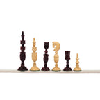 5.6” PREMIUM FLOWER PADAUK WOOD CHESS PIECES & 21” PADAUK WOOD CHESSBOARD