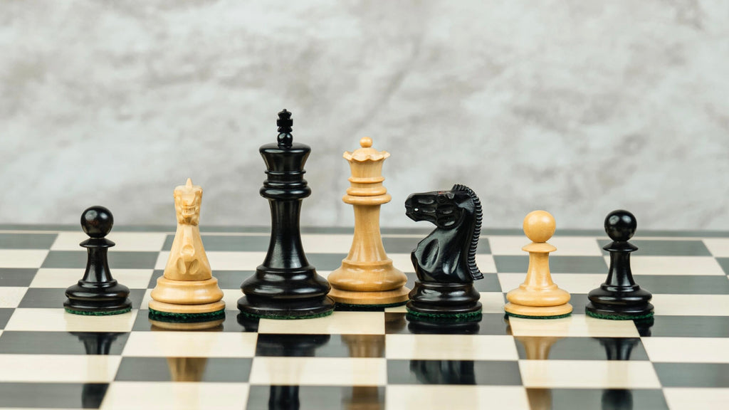 2.9” PRO STAUNTON EBONY WOOD WEIGHTED CHESS PIECES