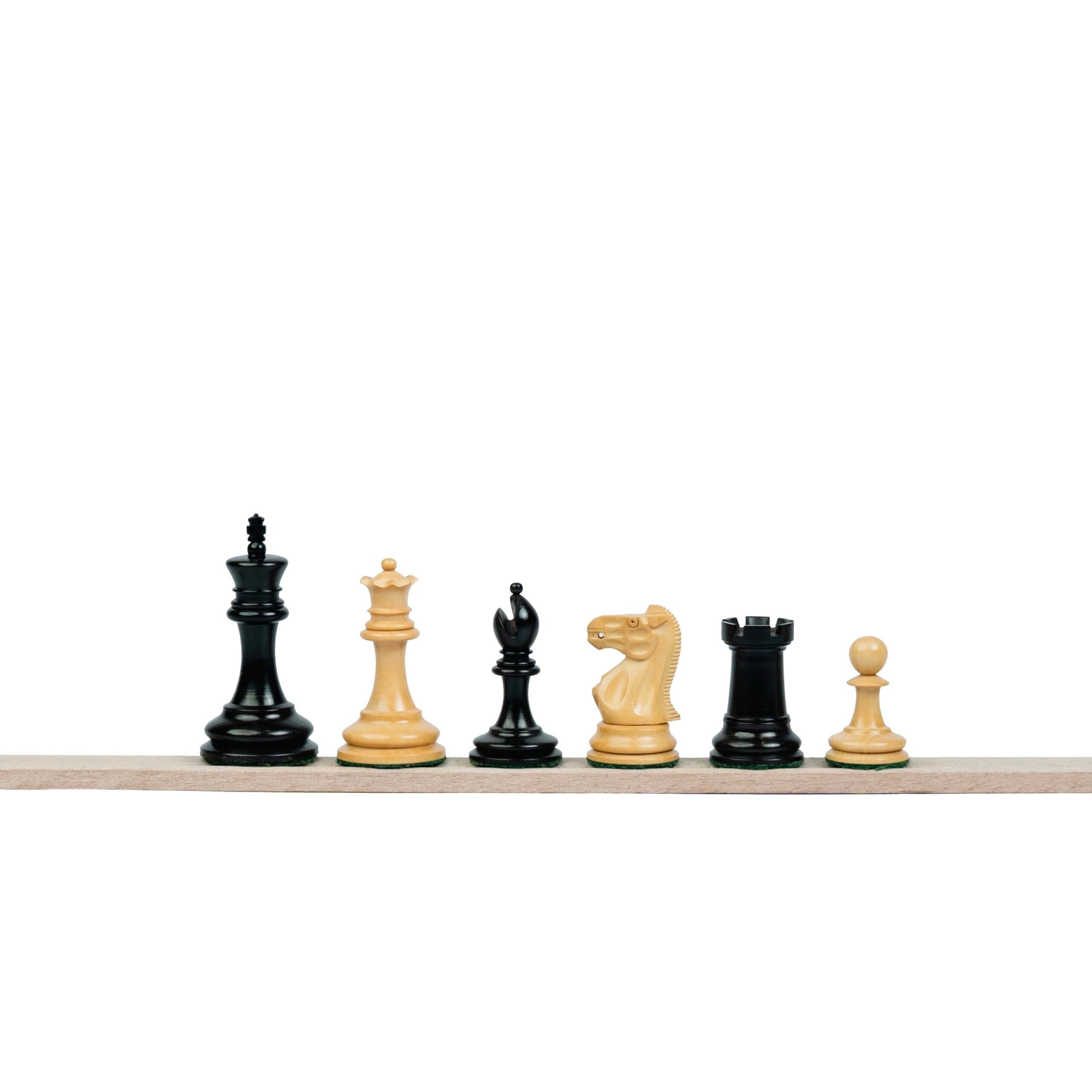 2.9” PRO STAUNTON EBONY WOOD WEIGHTED CHESS PIECES, 17” EBONY STYLE BOARD & BOX