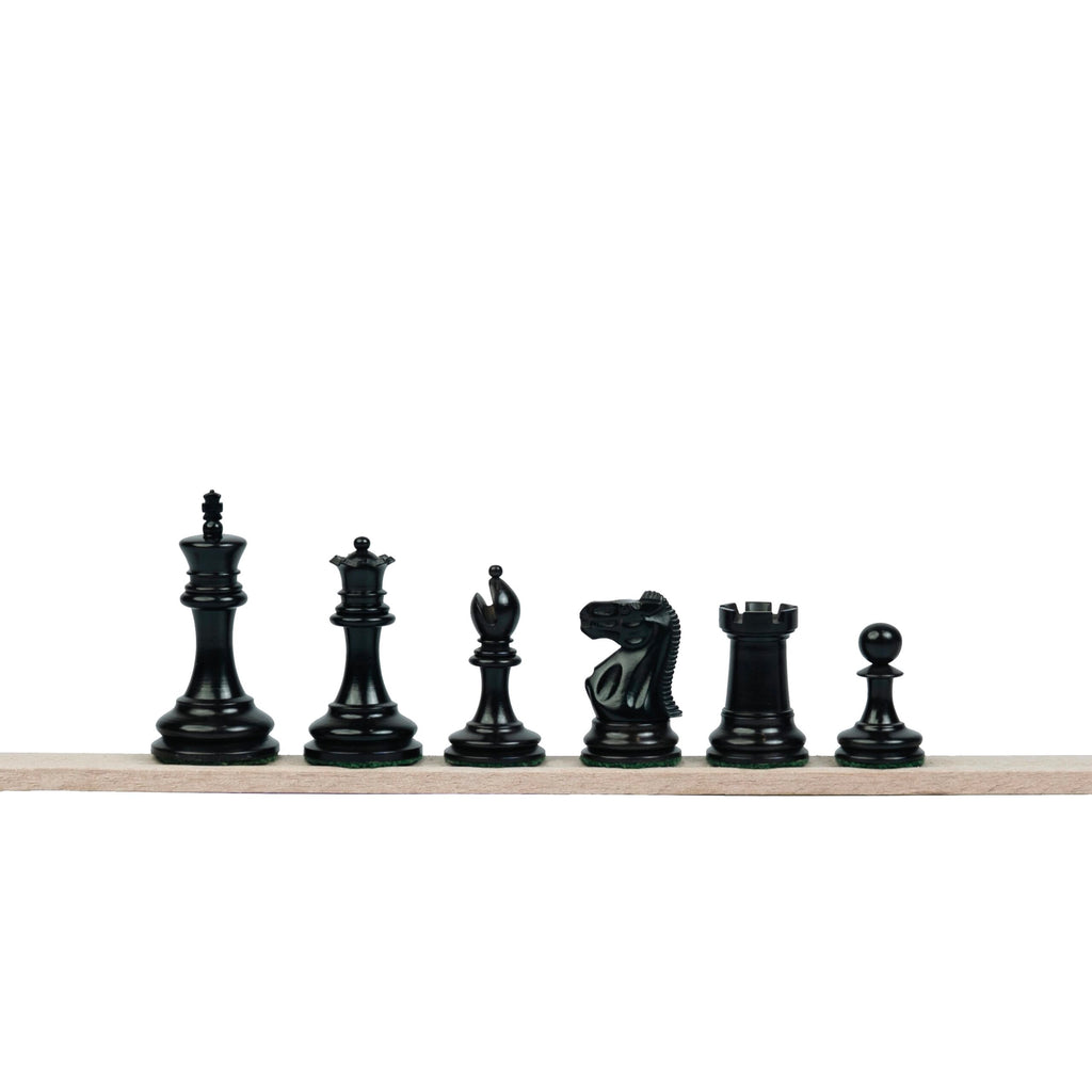 2.9” PRO STAUNTON EBONY WOOD WEIGHTED CHESS PIECES, 17” EBONY STYLE BOARD & BOX