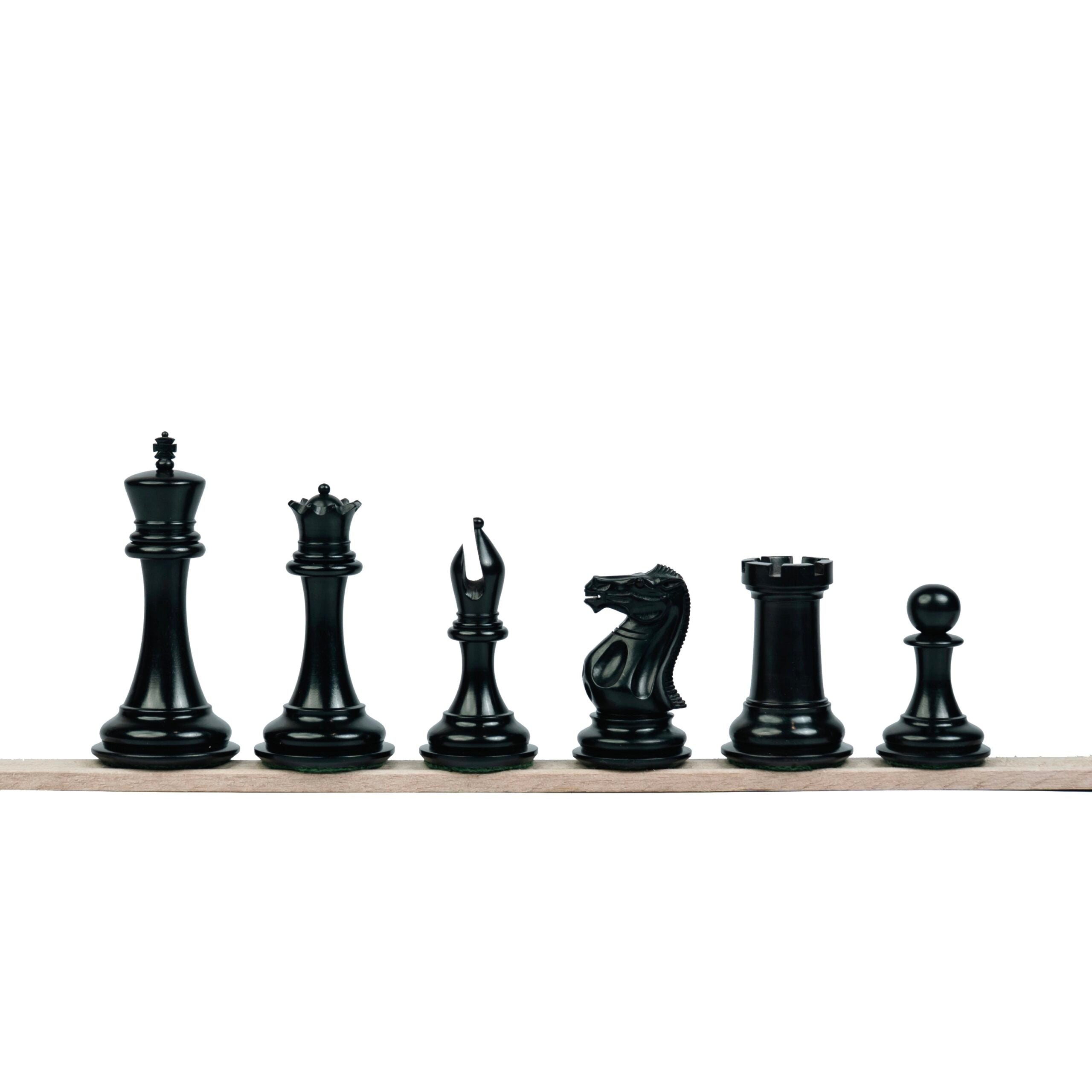 4.4” ROYAL KNIGHT STAUNTON LUXURY WOOD TRIPLE WEIGHTED CHESS PIECES