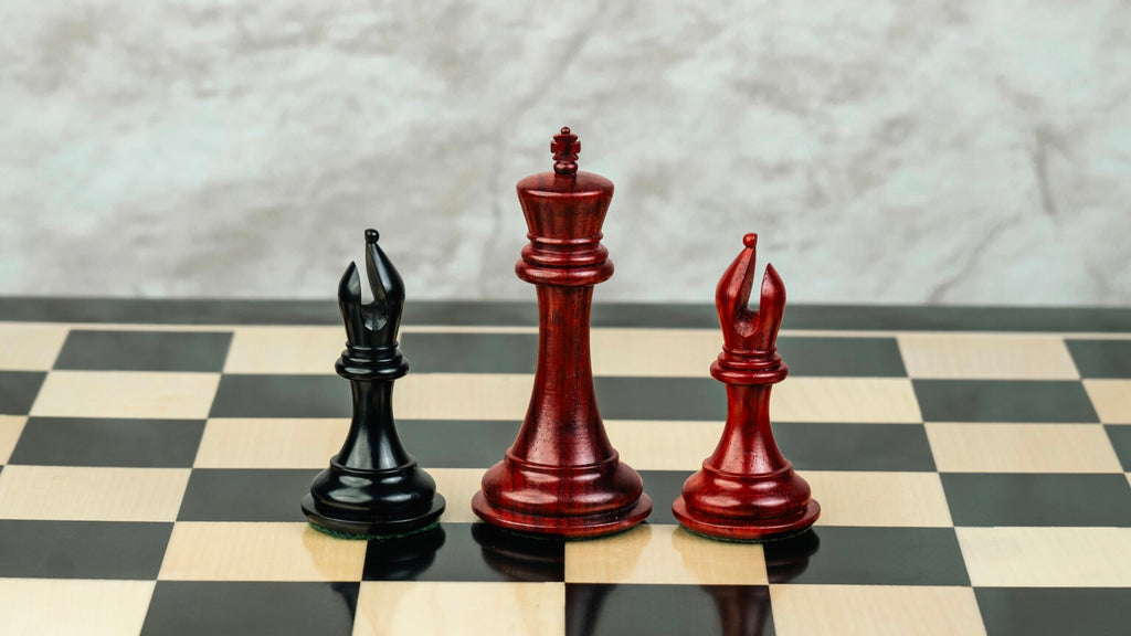 4.4” ROYAL KNIGHT STAUNTON LUXURY WOOD TRIPLE WEIGHTED CHESS PIECES
