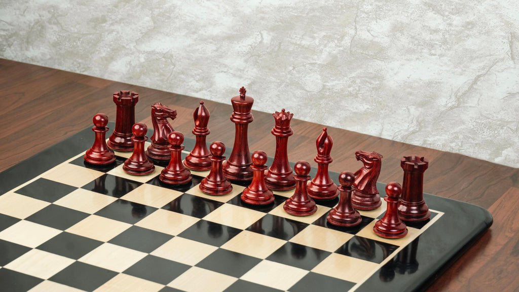4.4” ROYAL KNIGHT STAUNTON LUXURY WOOD TRIPLE WEIGHTED CHESS PIECES