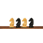 3.75” EBONISED GERMAN KNIGHT STAUNTON  WEIGHTED CHESS PIECES