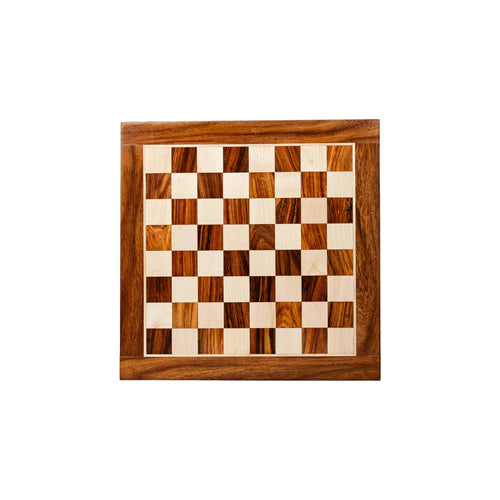 16” GOLDEN ROSEWOOD & MAPLE WOOD CHESSBOARD 45mm SQUARE