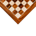 Premium golden rosewood wooden chess board with maple squares – luxury Indian chess board for chess pieces