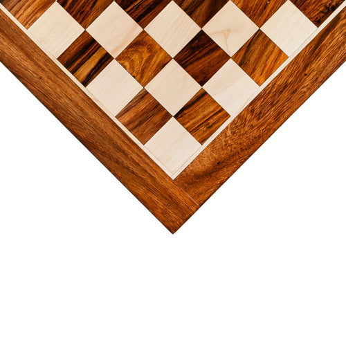 Premium golden rosewood wooden chess board with maple squares – luxury Indian chess board for chess pieces