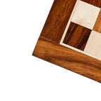 16” GOLDEN ROSEWOOD & MAPLE WOOD CHESSBOARD 45mm SQUARE