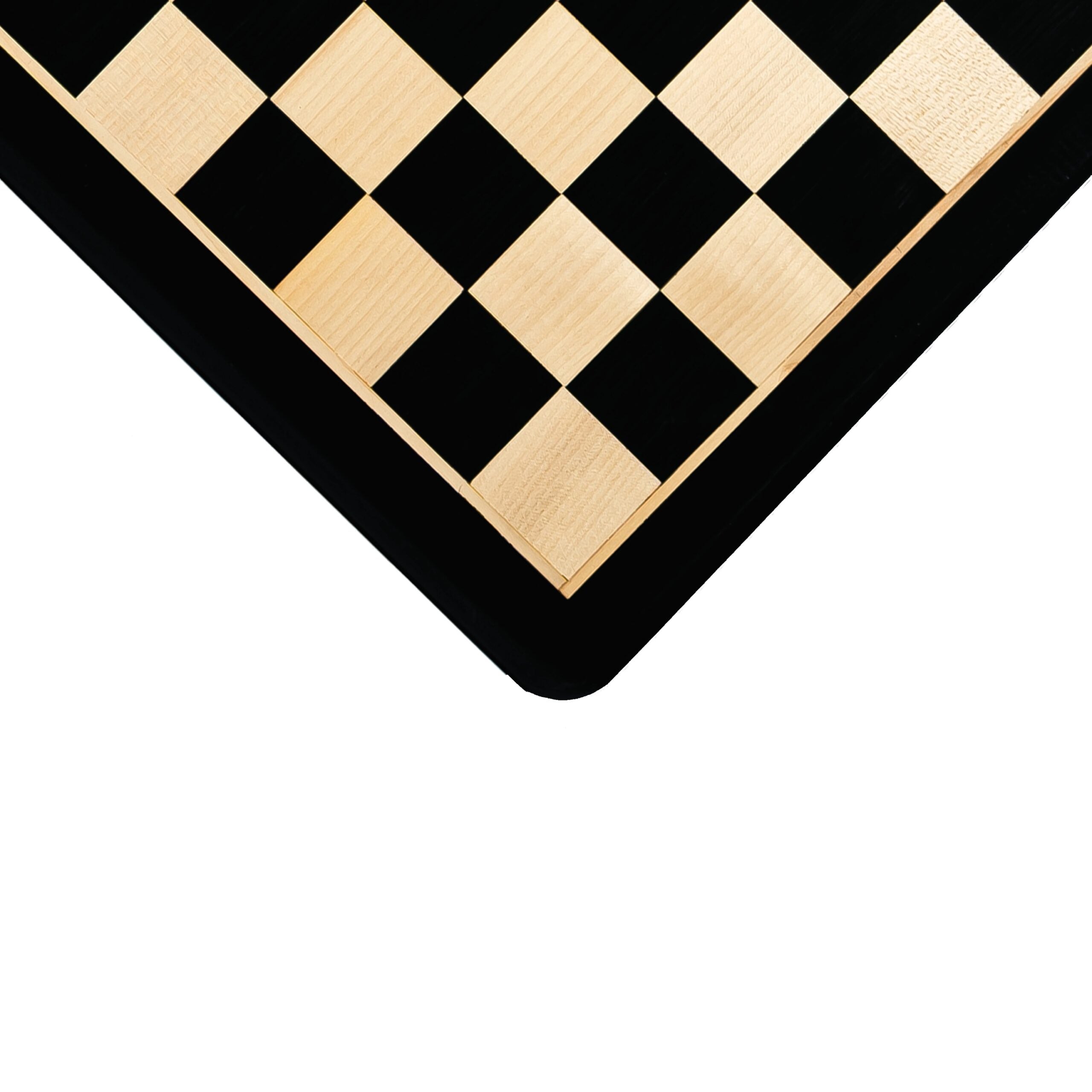 19 inch ebony and maple wooden chessboard with 50mm squares – premium Indian chess board.