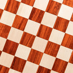 18” PADAUK (BUD) & MAPLE WOOD CHESSBOARD 50mm square