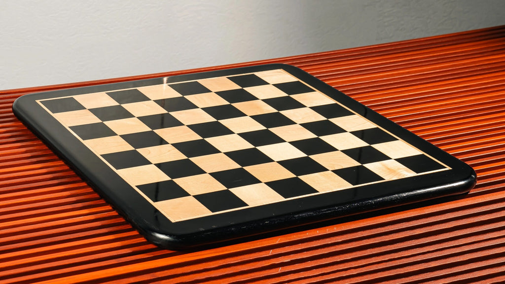 21” EBONY & MAPLE WOOD CHESSBOARD 55mm SQUARE