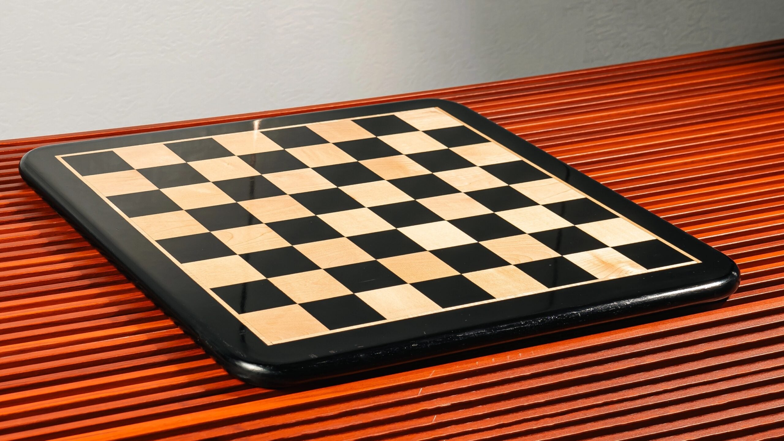 21” EBONY & MAPLE WOOD CHESSBOARD 55mm SQUARE
