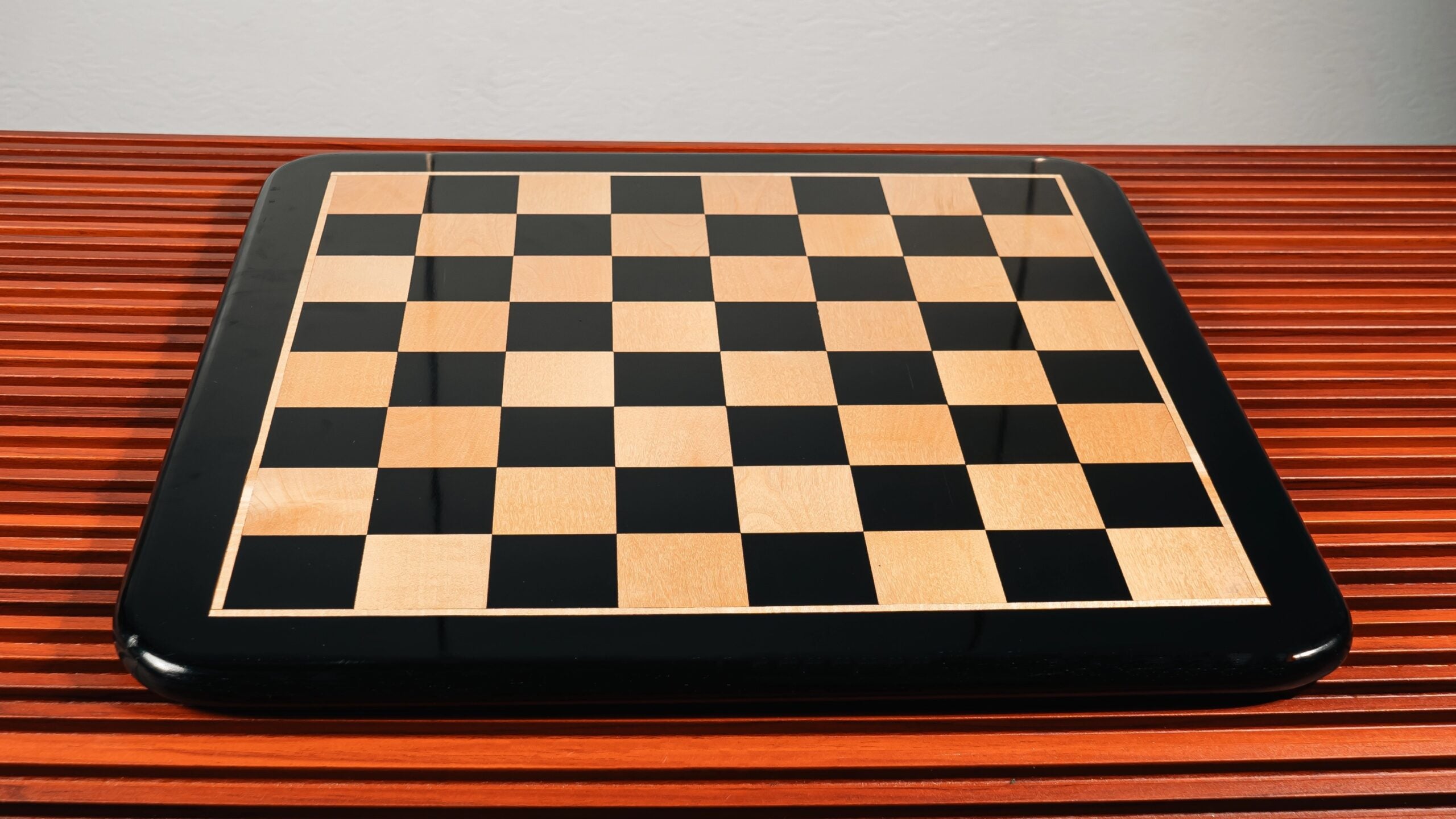 21” EBONY & MAPLE WOOD CHESSBOARD 55mm SQUARE