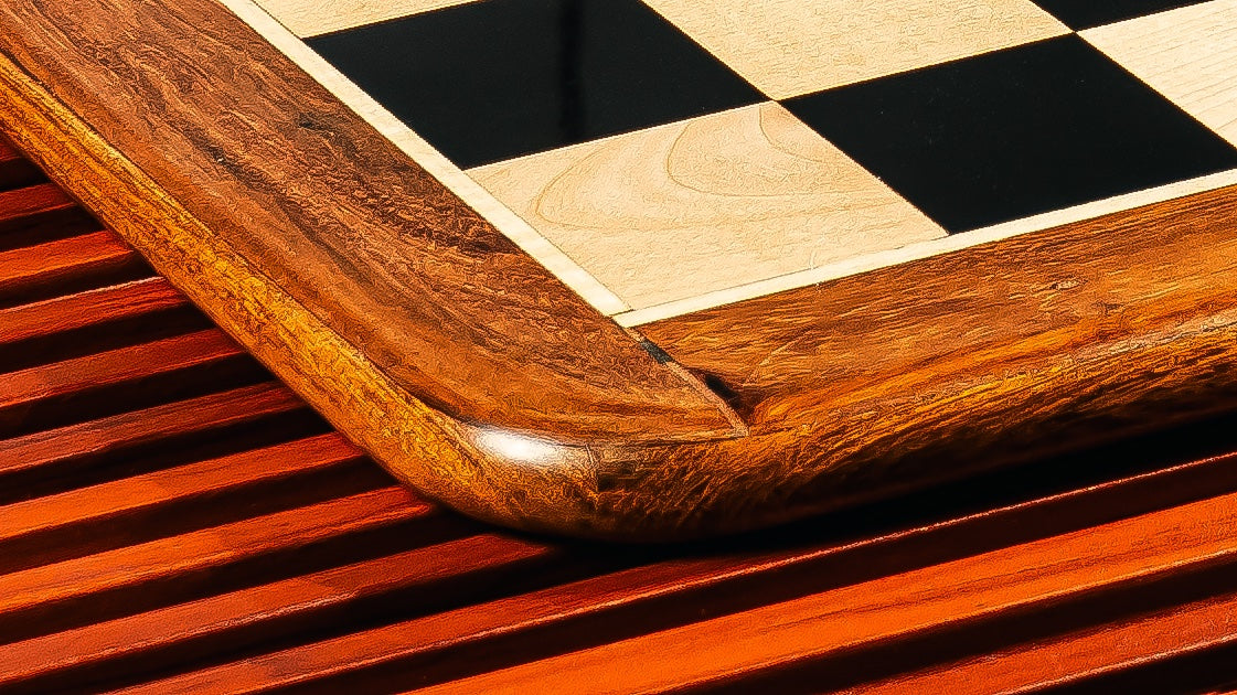 21” EBONY STYLE WITH GOLDEN ROSEWOOD BORDER CHESSBOARD 55mm SQUARE