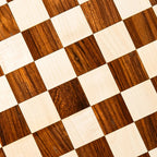 21” GOLDEN ROSEWOOD & MAPLE WOOD CHESS BOARD CROSS - 55mm SQUARE