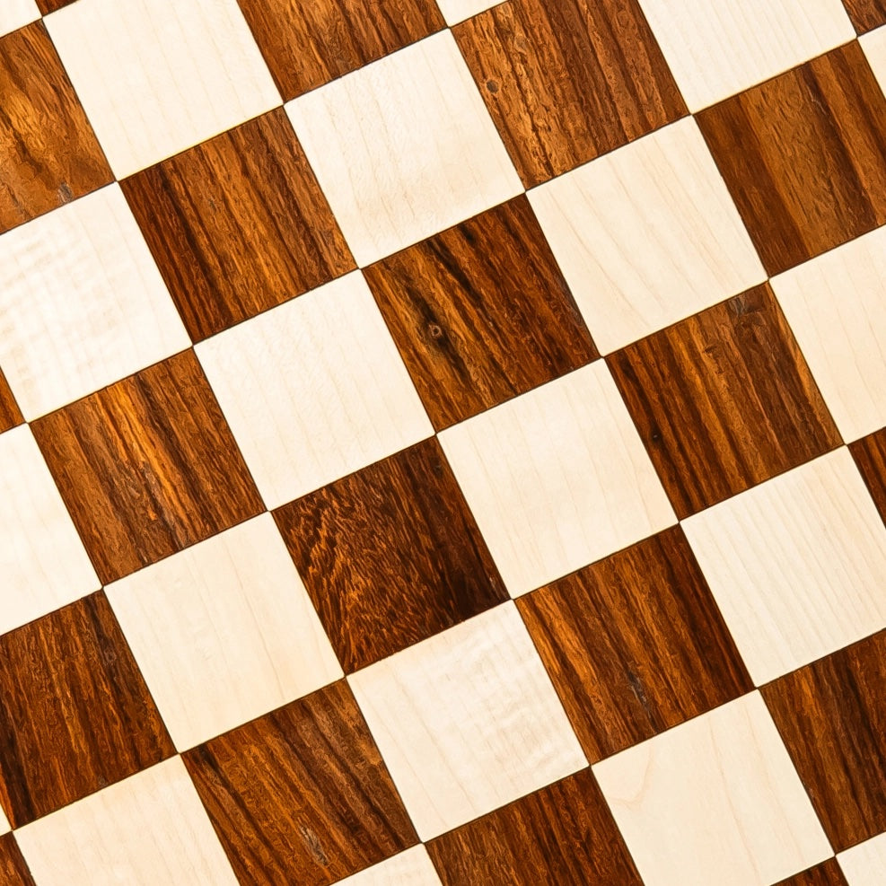 21” GOLDEN ROSEWOOD & MAPLE WOOD CHESS BOARD CROSS - 55mm SQUARE