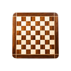 3.75” CARVED GERMAN KNIGHT STAUNTON WEIGHTED CHESS PIECES WITH 21” GOLDEN ROSEWOOD CHESSBOARD