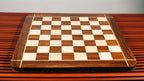 8” LOTUS CARVING WEIGHTED CHESS PIECES WITH 23” GOLDEN ROSEWOOD CHESS BOARD