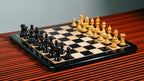 3.9” MOHAWK KNIGHT STAUNTON TRIPLE WEIGHTED EBONISED CHESS PIECES