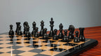 3.9” MOHAWK KNIGHT STAUNTON TRIPLE WEIGHTED EBONISED CHESS PIECES