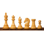 3.9” MOHAWK KNIGHT STAUNTON TRIPLE WEIGHTED EBONISED CHESS PIECES
