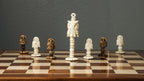 4” ANIMAL THEME CHESS PIECES - CAMEL BONE SERIES