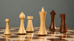 4” HERMAN OHME MINIMALIST GOLDEN ROSEWOOD CHESS PIECES