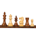 Reykjavik Staunton weighted chess pieces in golden rosewood – premium Indian chess pieces for wooden chess board