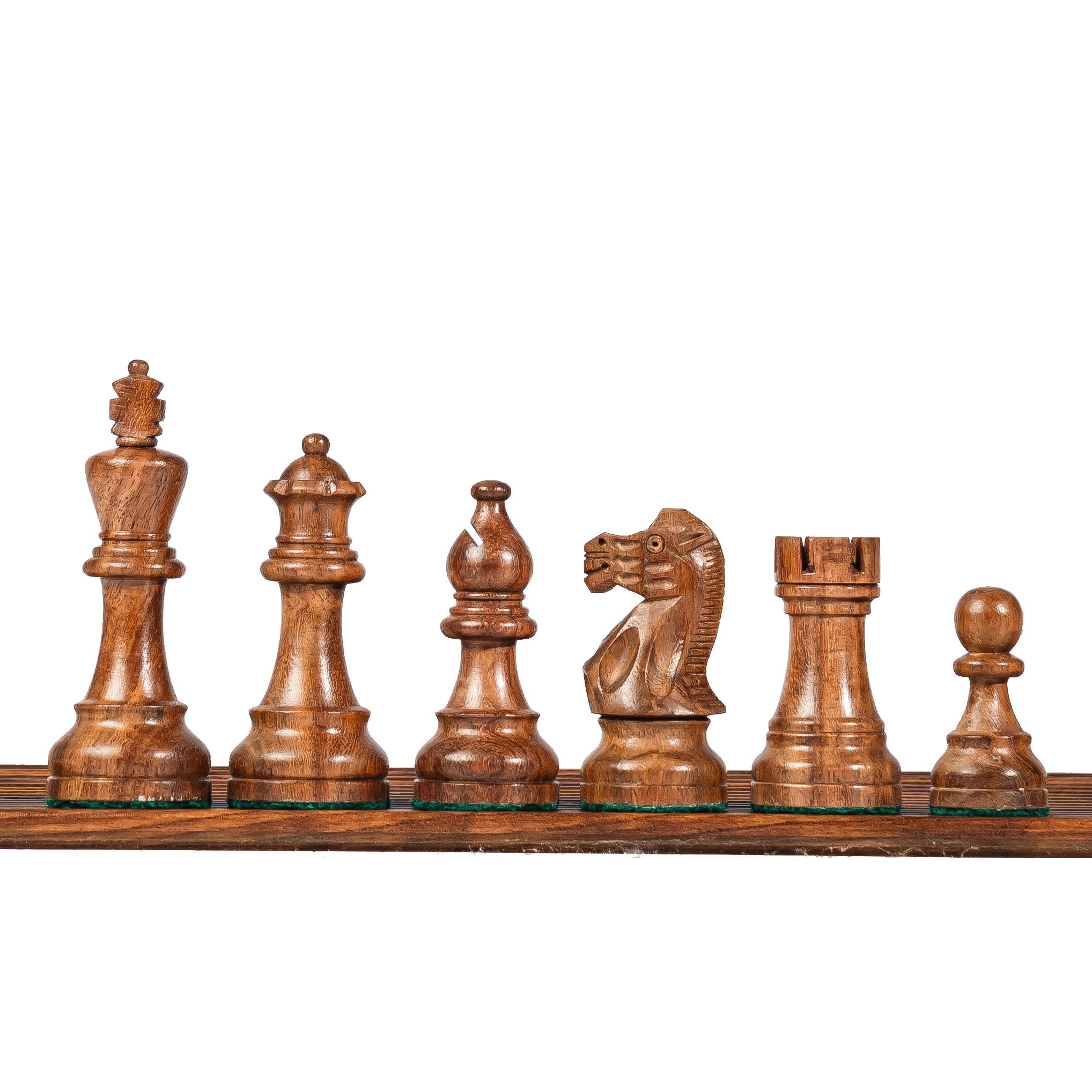 3.8” REYKJAVIK STAUNTON WOODEN WEIGHTED CHESS PIECES, 21” WOODEN CHESSBOARD & STORAGE BOX