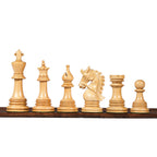 4.5” NAPOLEON LUXURY PADAUK WOOD STAUNTON TRIPLE WEIGHTED CHESS PIECES, 21” PADAUK WOOD CHESSBOARD & BOX