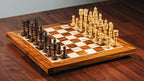4.75” LOTUS CHESS PIECES WITH 16” GOLDEN ROSEWOOD CHESS BOARD