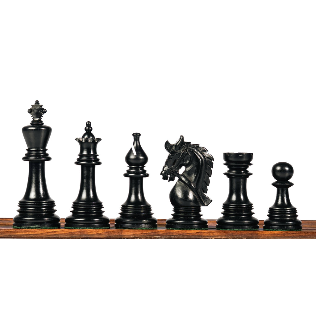 4.5” NAPOLEON LUXURY EBONY WOOD STAUNTON TRIPLE WEIGHTED CHESS PIECES