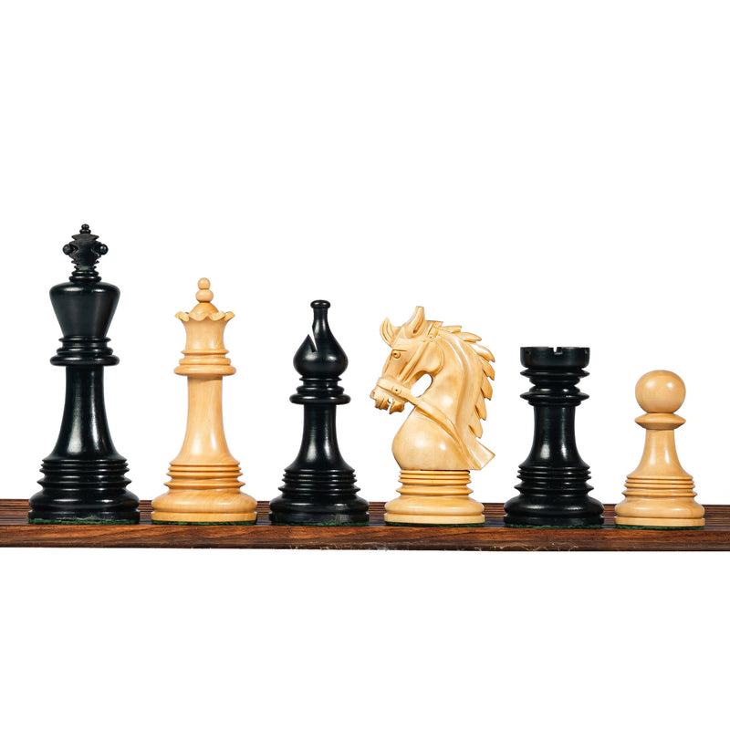4.5” NAPOLEON LUXURY EBONY WOOD STAUNTON TRIPLE WEIGHTED CHESS PIECES