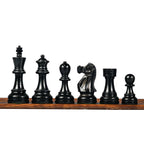 3.8” EBONISED REYKJAVIK STAUNTON WEIGHTED CHESS PIECES