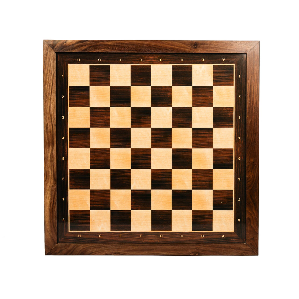 21” TOURNAMENT ROSEWOOD PRINTED CHESSBOARD WITH NOTATION 55mm SQUARE
