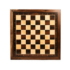 21” TOURNAMENT ROSEWOOD PRINTED CHESSBOARD WITH NOTATION 55mm SQUARE