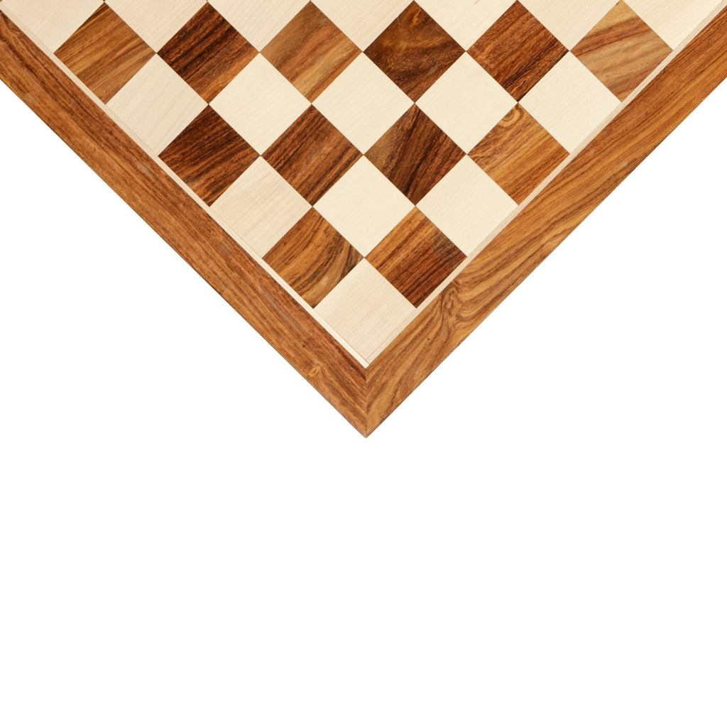 Premium golden rosewood wooden chessboard 21 inch tournament board for luxury chess set