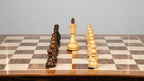 3.9” RUSSIAN ZAGREB 1959’ WEIGHTED CHESS PIECES WITH 21” GOLDEN ROSEWOOD CHESSBOARD