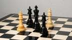 4.5” NAPOLEON LUXURY EBONY WOOD STAUNTON TRIPLE WEIGHTED CHESS PIECES, 21” EBONY WOOD CHESSBOARD & BOX