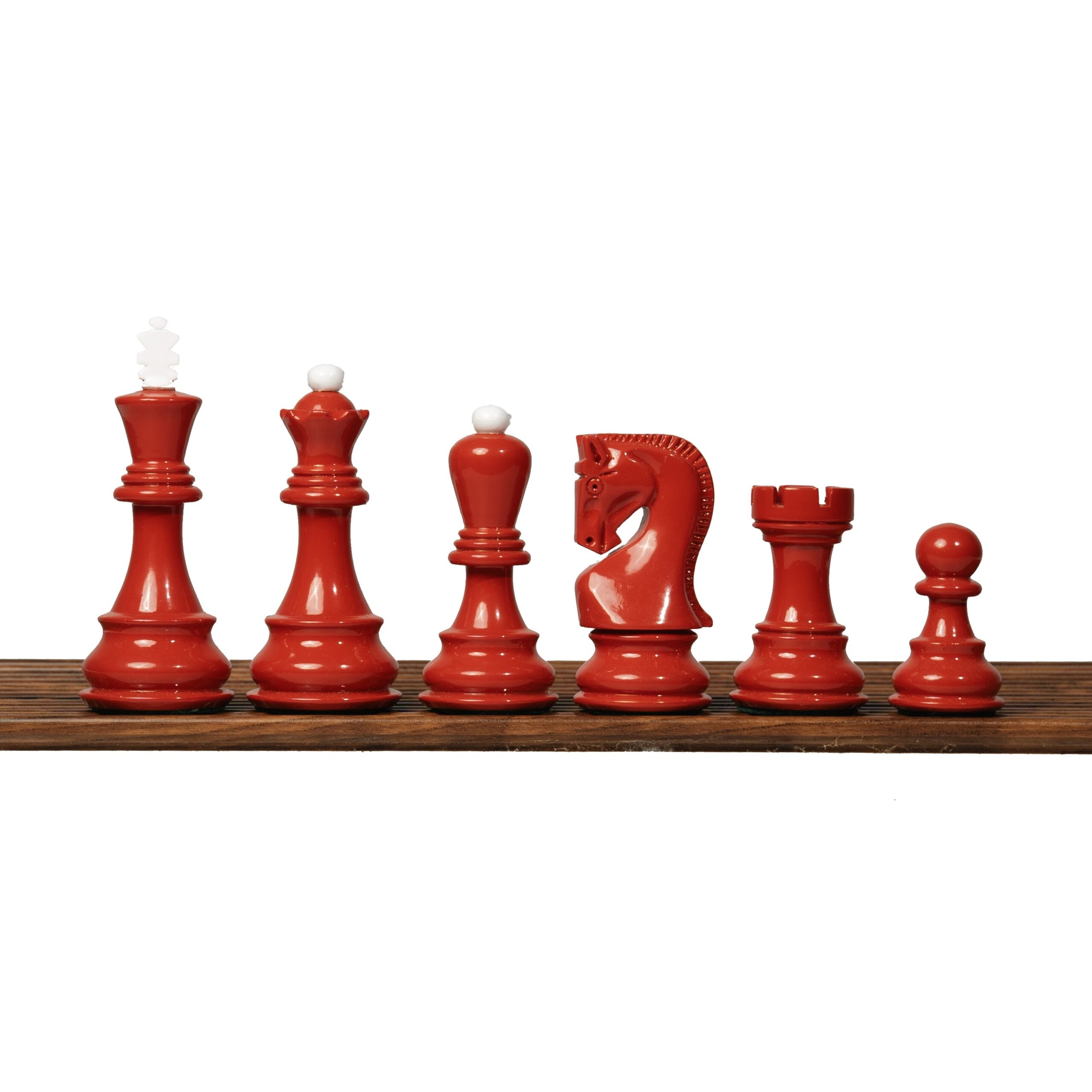 3.9” RUSSIAN ZAGREB 1959’ PAINTED WEIGHTED CHESS PIECES WITH EXTRA QUEENS