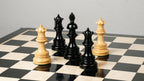 4.4” PRESTIGE LUXURY STAUNTON EBONY WOOD CHESS PIECES - TRIPLE WEIGHTED