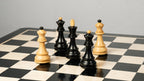 3.9” RUSSIAN ZAGREB 1959’ EBONISED WEIGHTED CHESS PIECES WITH EXTRA QUEENS