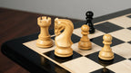 3.9” RUSSIAN ZAGREB 1959’ EBONISED WEIGHTED CHESS PIECES WITH EXTRA QUEENS