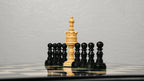 4.75” LOTUS SERIES EBONISED WOOD WEIGHTED CHESS PIECES