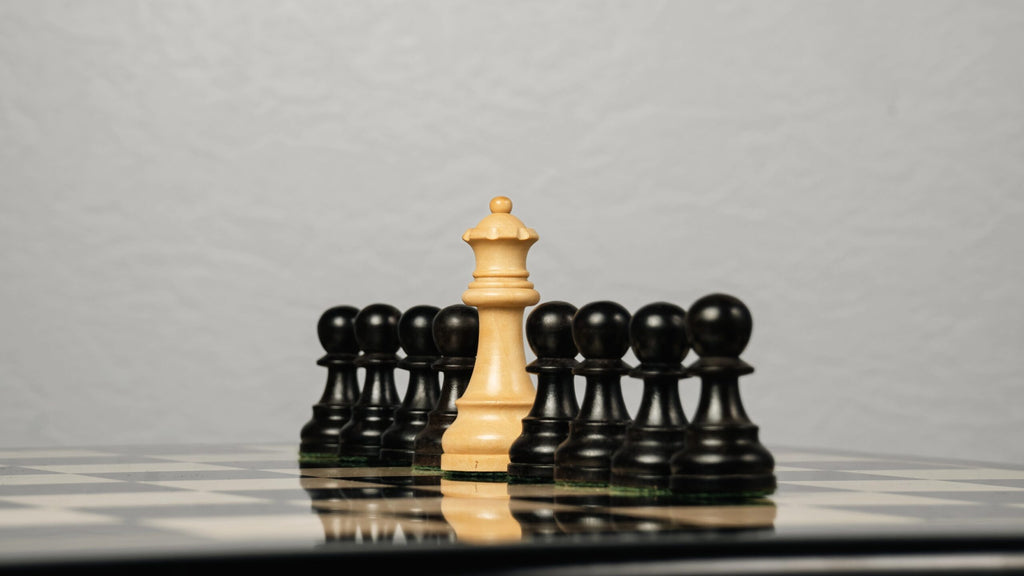 3.8” EBONISED REYKJAVIK STAUNTON WEIGHTED CHESS PIECES