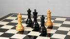 3.75” 1970s’ DUBROVINIK FISCHER TRIPLE WEIGHTED EBONISED CHESS PIECES WITH EXTRA QUEENS