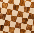 16” GOLDEN ROSEWOOD AND MAPLEWOOD CHESS BOARD 45mm SQUARE